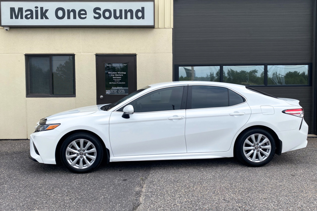 Toyota 2020 Camry with professional window tint in North Bay